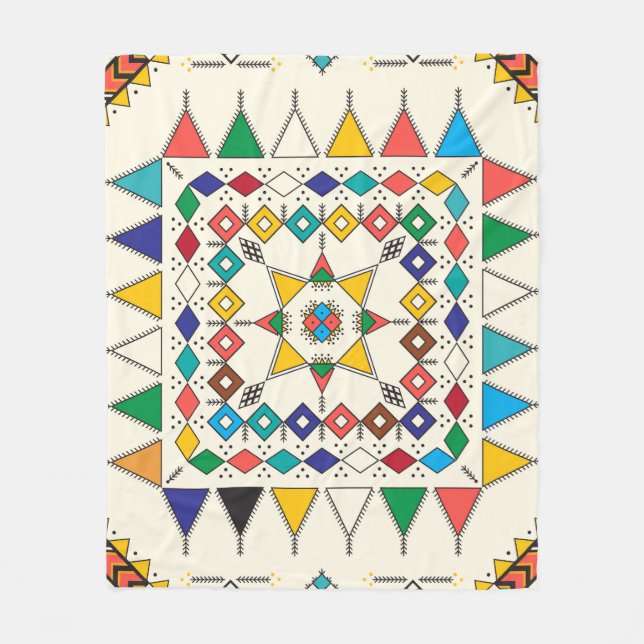 Decorative geometric repeating pattern inspired by fleece blanket (Front)