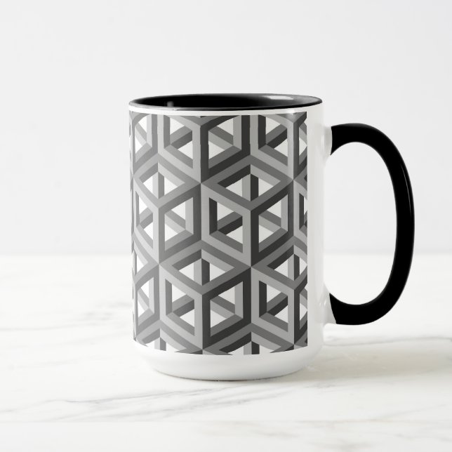Decorative Geometric Tiles Mosaic Pattern #11 Mug (Right)