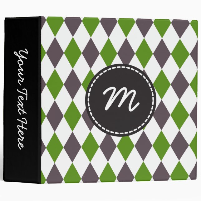 Decorative Geometric Tiles Mosaic Pattern #4 Binder (Front/Spine)