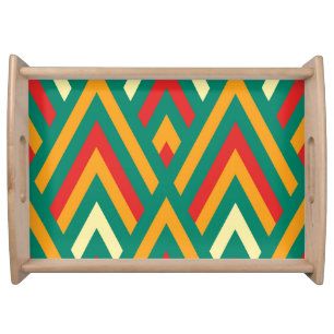 Decorative Geometric: Vintage Abstract Seamless. Serving Tray