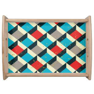 Decorative Geometric: Vintage Artistic Pattern. Serving Tray