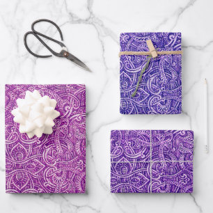Decorative gift wrap with line drawings