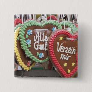 Decorative gingerbread cookies button