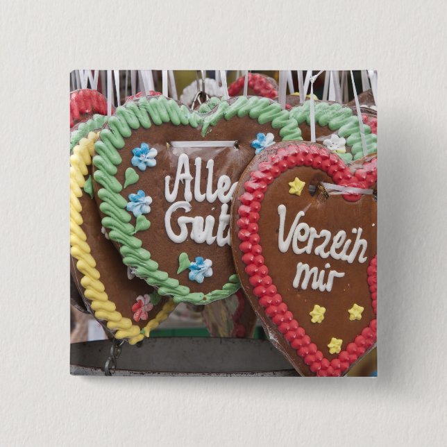 Decorative gingerbread cookies button (Front)