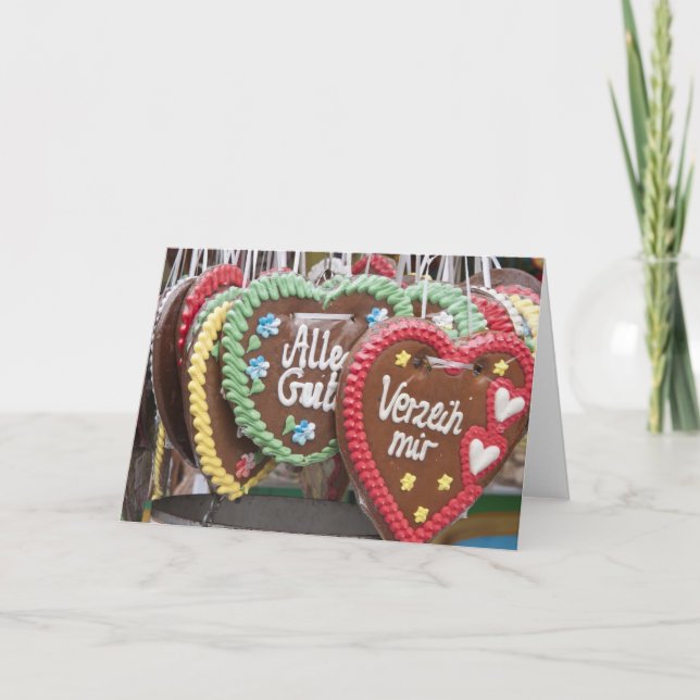 Decorative gingerbread cookies holiday card (Front)