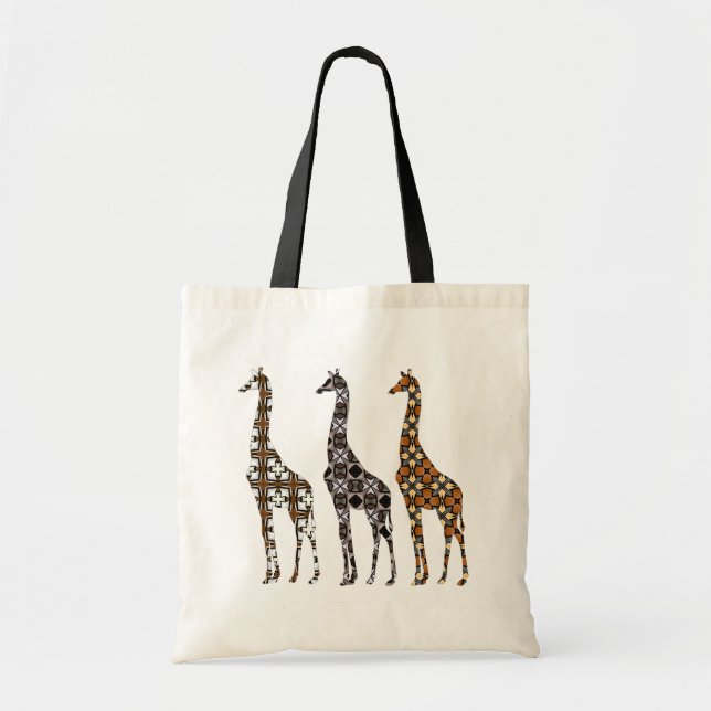  Decorative Giraffe Tote Bag (Front)