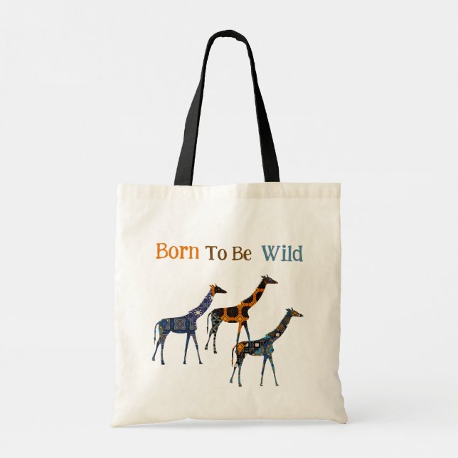   Decorative Giraffe Tote Bag (Back)