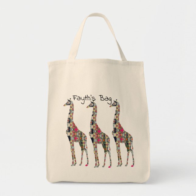  Decorative Giraffe Tote Bag (Front)