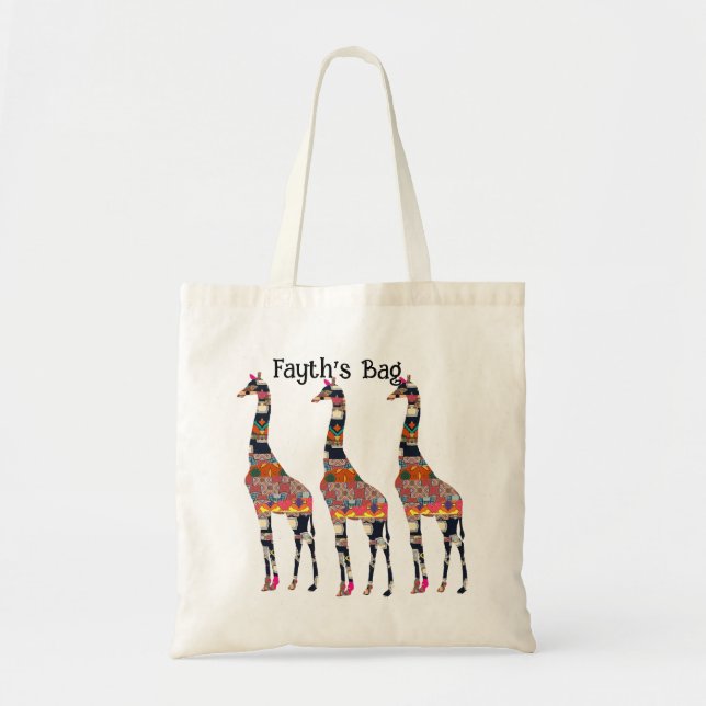  Decorative Giraffe Tote Bag (Front)