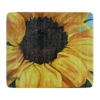 Decorative glass cutting board