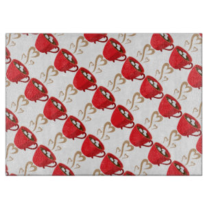 Decorative Glass Cutting Board/Hot Cocoa Board