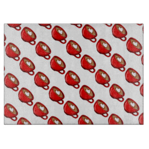 Decorative Glass Cutting Board/Hot Cocoa Board