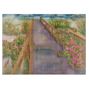 Decorative Glass Cutting Board-Path to the Sea Cutting Board