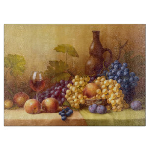 Decorative Glass Cutting Board/Still Life Fruit Board