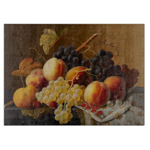 Decorative Glass Cutting BoardStill Life Fruit Cutting Board