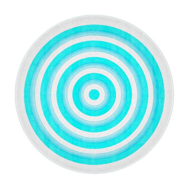 Decorative Glass Cutting Board with Circle Design (Front)