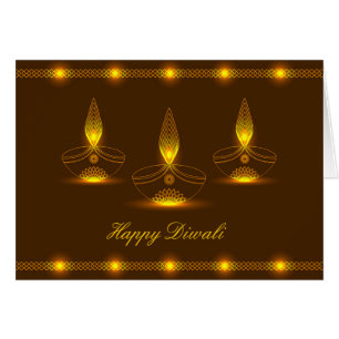 Decorative Glowing Diwali Design Cards