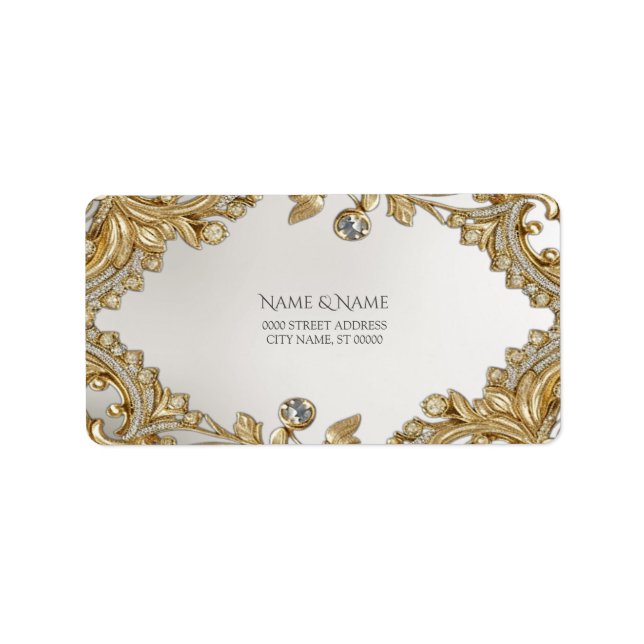 Decorative Gold Address Label (Front)