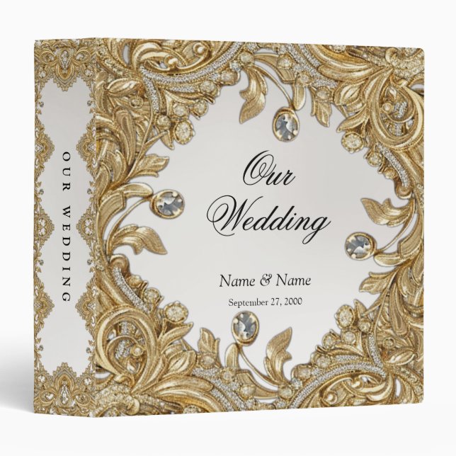 Decorative Gold Album Binder (Front/Spine)