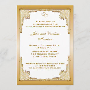 Decorative Gold Border Invitation