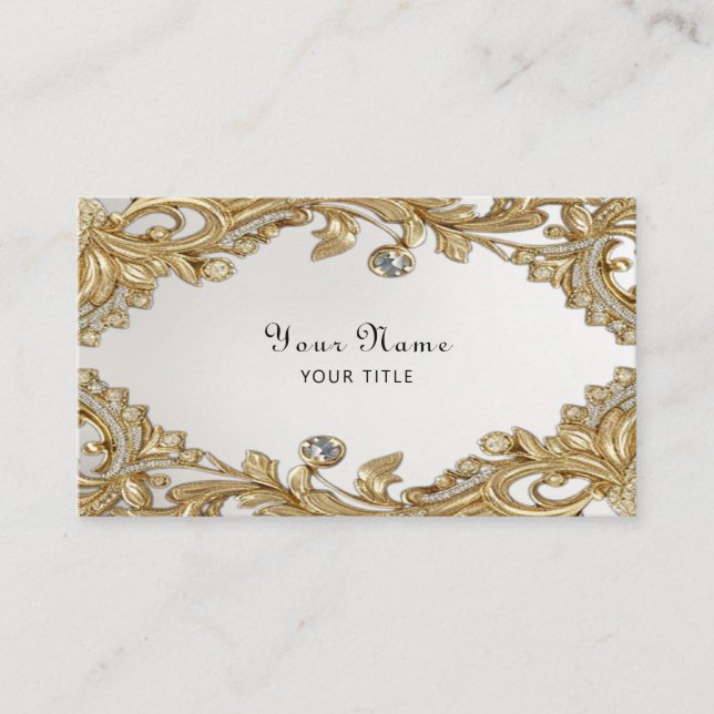 Decorative Gold Business Card (Front)