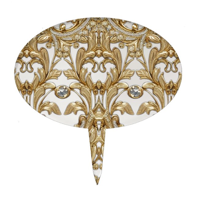 Decorative Gold Cake Topper (Front)