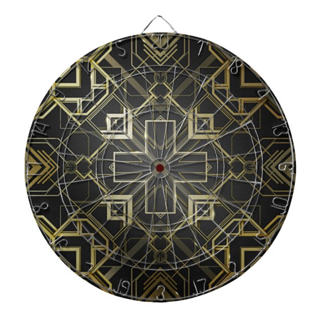 Decorative Gold Dart Board (Front)