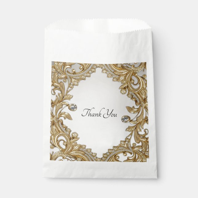 Decorative Gold Favor Bag (Front)
