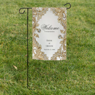 Decorative Gold Garden Flag