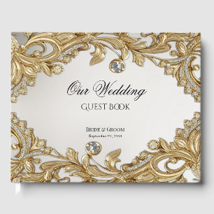 Decorative Gold Guest Book
