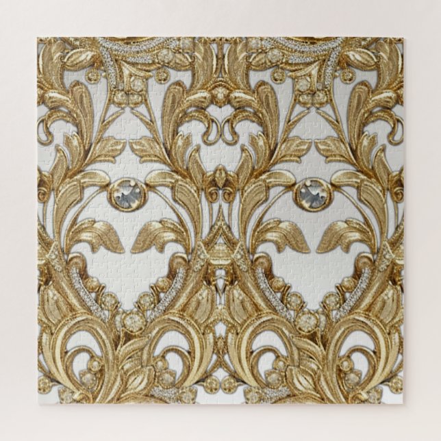 Decorative Gold Jigsaw Puzzle (Vertical)