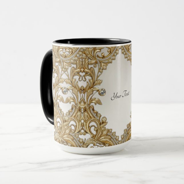 Decorative Gold Mug (Front Left)