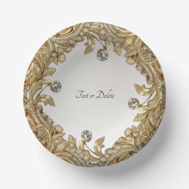 Decorative Gold Paper Bowls (Front)