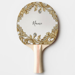 Decorative Gold Ping Pong Paddle