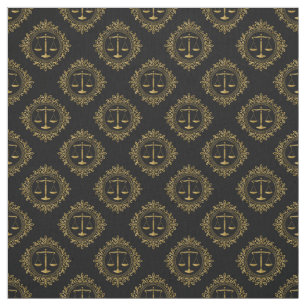 Decorative Gold Scales of Justice   Lawyer Fabric