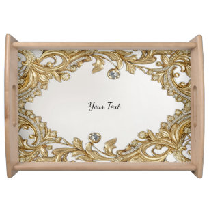 Decorative Gold Serving Tray