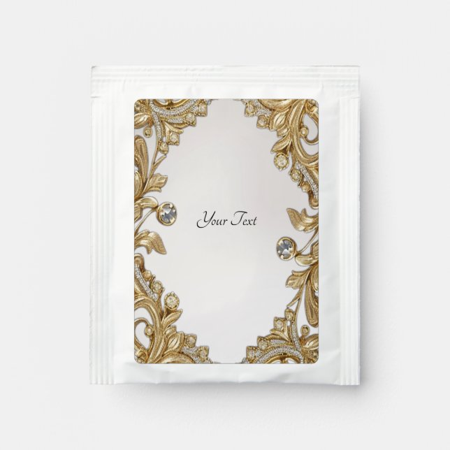 Decorative Gold Tea Bag Drink Mix (Front)