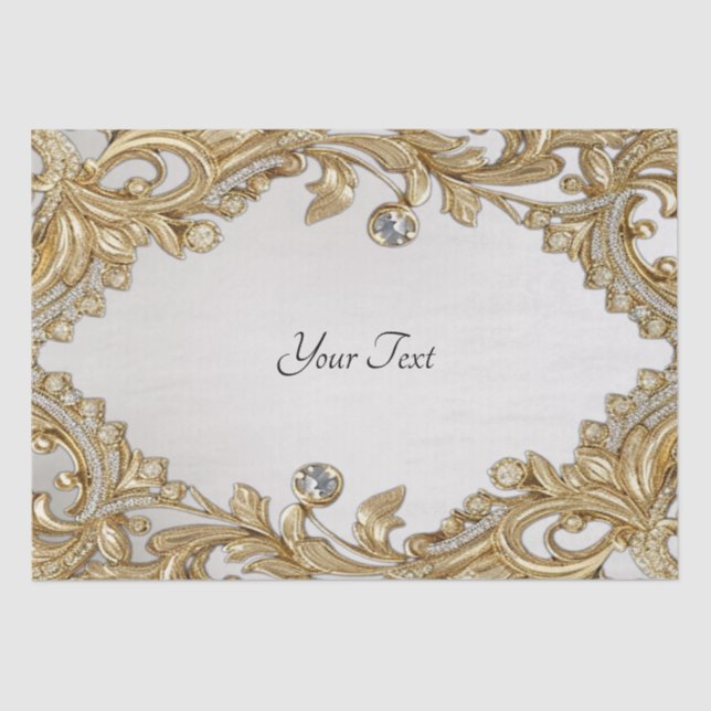 Decorative Gold Tissue Paper (Front)