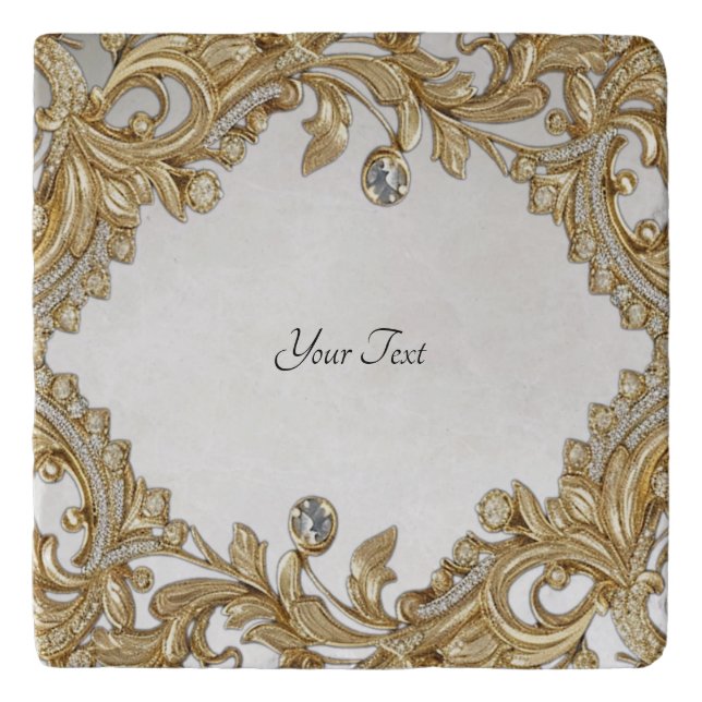 Decorative Gold Trivet (Front)