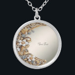 Decorative Gold White Floral Necklace<br><div class="desc">Beautiful Decorative Gold White Floral Necklace</div>
