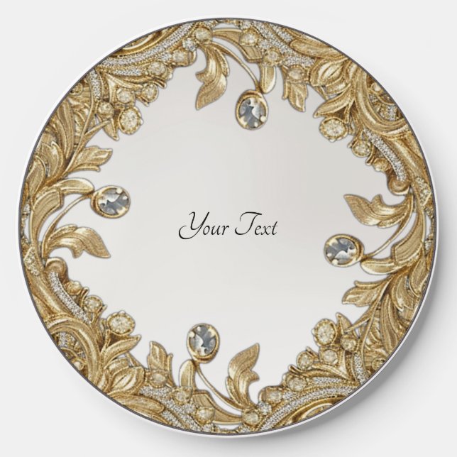 Decorative Gold Wireless Charger (Front)