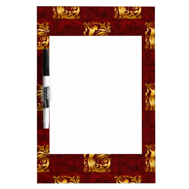 Decorative Golden Christmas Dry-Erase Board (Front)