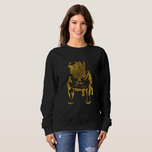 Decorative Golden Embossed _ English Bulldog Sweatshirt