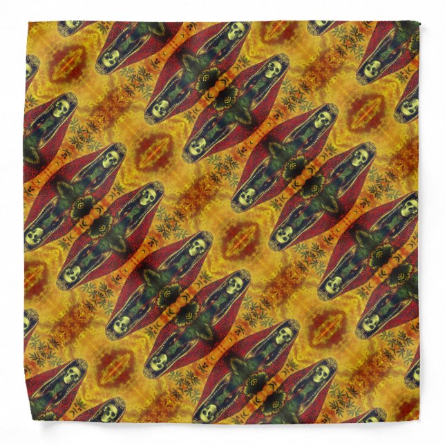 Decorative Gothic Skeleton Bandana (Front)