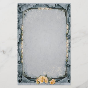 Decorative Gray Stationery