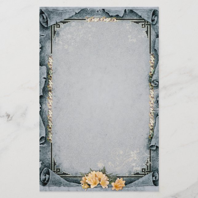 Decorative Gray Stationery (Front)