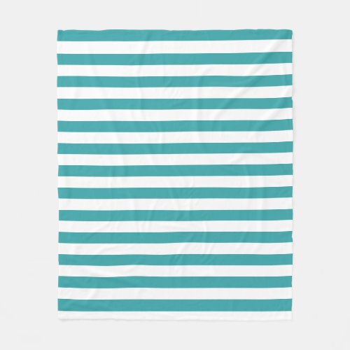 Decorative Green White Striped Trend Colors Modern Fleece Blanket