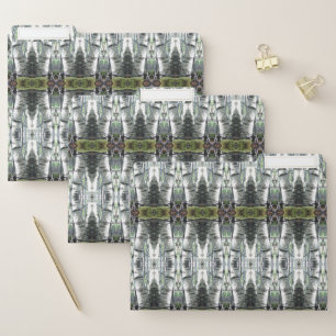 Decorative Grey Green and White File Folder