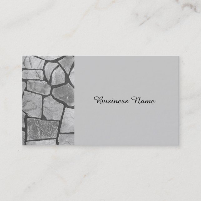 Decorative Grey Stone Paving Look Business Card (Front)