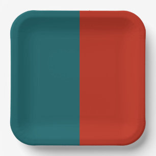  Decorative Half And Half  Paper Plates